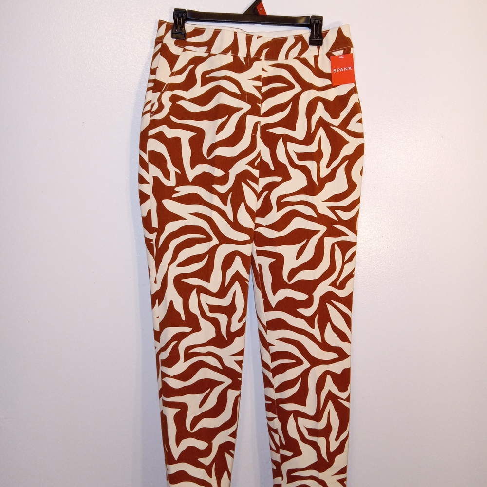 SPANX Abstract Brown and Cream Pants